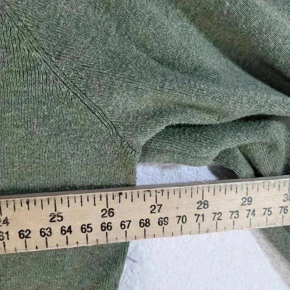 Polo Ralph Lauren V Neck Green Pullover Pima Cotton Sweater - Picture 4 of 5